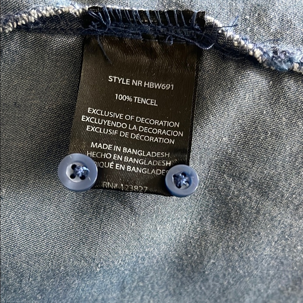 Blue Button-Up Top - Size Small - Picture 10 of 15